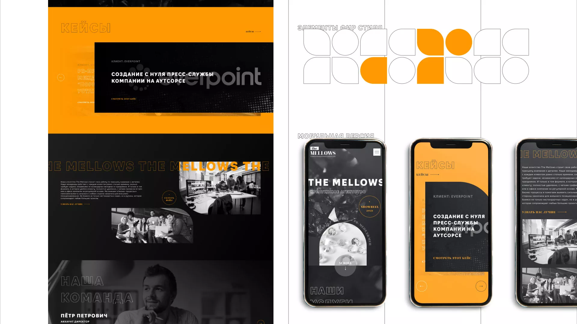Разработка сайта креативного агентства «The Mellows» в Советской Гавани