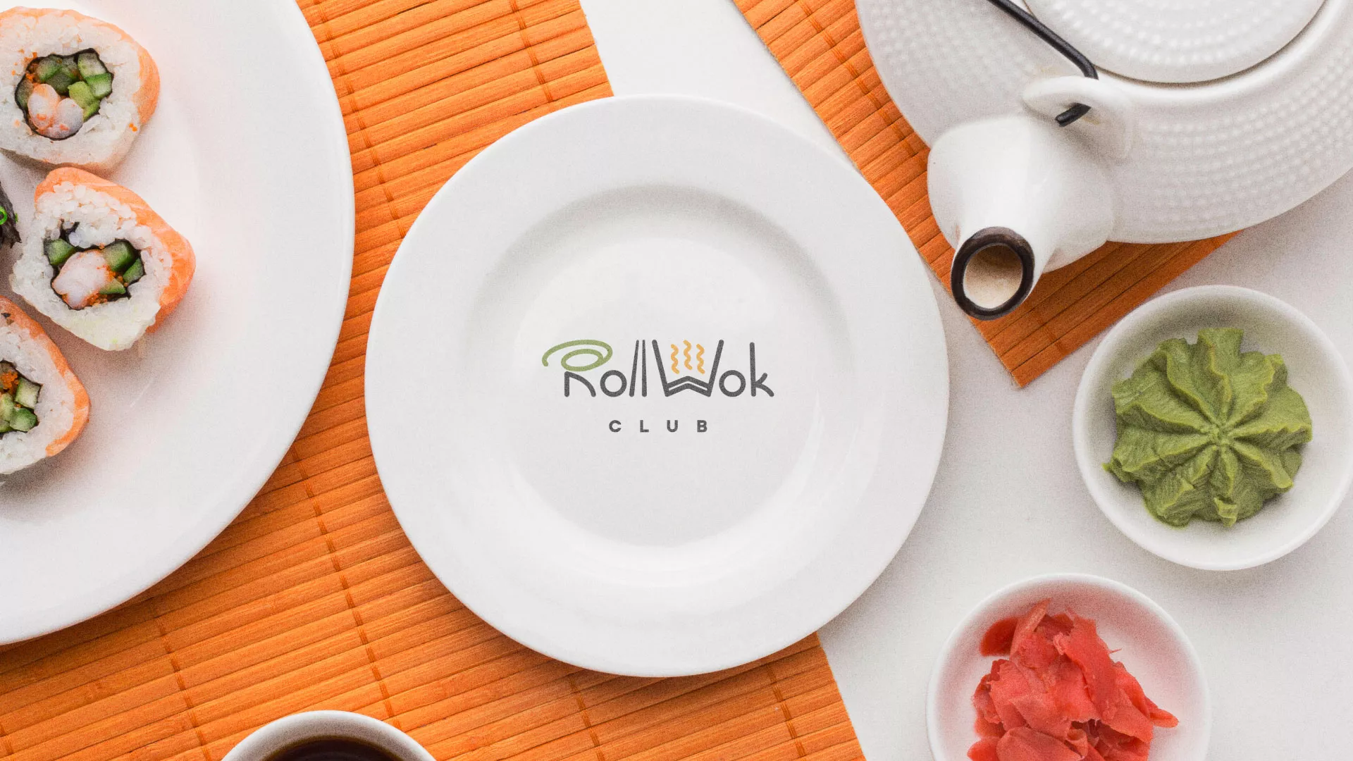 Разработка логотипа и фирменного стиля в Советской Гавани для суши-бара «Roll Wok Club» Разработка логотипа и фирменного стиля в Советской Гавани для суши-бара «Roll Wok Club»