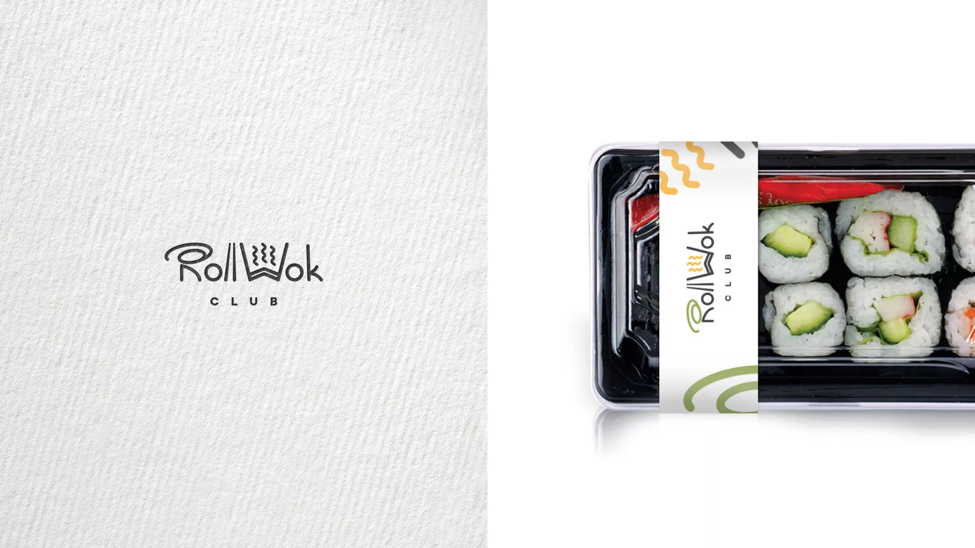 Создание дизайна упаковки суши-бара «Roll Wok Club» в Советской Гавани